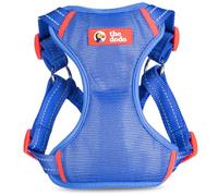 The Dodo Blue Dog Harness - Extra Large; Easy Step-in Harness for Dogs; Breathable Mesh Fabric; Snap-together, Pinch Release Buckle, Ring for Leash Attachment; Everyday Pet Apparel