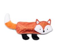 The Dodo Crinkle Flattie Red Fox Dog Toy, Stuffingless Toy for Dogs; No Stuffing Dog Toys with Crinkle Sound and Squeaker; Fox Toy for Dogs in Flat Style Plush