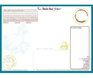 The Dodo Pad Desk Jotter Pad A3: 50 sheets of heavy 120gsm A3 recycled paper with everything you need to organise your day, including a biscuit zone! ... edges. UK made, sustainable, plastic free