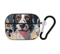 The Dog Breed AirPods Pro 2 Case Cover, Shockproof Hard Shell Protective Case for Women Men, Compatible with Airpod Pro Case 2nd/1st Generation with Keychain-Black