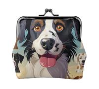 The Dog Breed Small Coin Purse For Women Girls Pu Leather Change Purse Wallets Key Bags Kiss-Lock Mini Coin Pouch For Women Girls