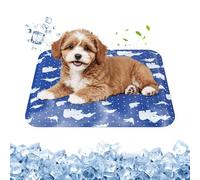 The dog cooling pad is made of extra thick oxford cloth, non-toxic gel self-cooling pad, designed for large dogs, scratch resistant & waterproof, easy to use at home(blue,40 * 50)