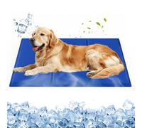 The dog cooling pad is made of extra thick oxford cloth, non-toxic gel self-cooling pad, designed for large dogs, scratch resistant & waterproof, easy to use at home(navy blue,60 * 90)