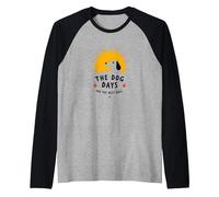 The Dog Days are The Best Days Sunny Pet Lover Raglan Baseball Tee, Men, Black/Athletic Heather, XL