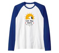 The Dog Days are The Best Days Sunny Pet Lover Raglan Baseball Tee, Men, Royal Blue/White, S