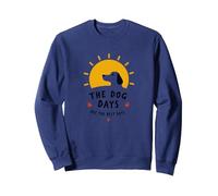 The Dog Days Are The Best Days Sunny Pet Lover Sweatshirt, Adult Unisex, Navy, XL