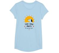 The Dog Days are The Best Days Sunny Pet Lover T-Shirt, Girls, Baby Blue, XS