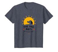 The Dog Days are The Best Days Sunny Pet Lover T-Shirt, Kids, Heather Blue, 10 Years