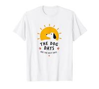 The Dog Days are The Best Days Sunny Pet Lover T-Shirt, Men, White, M