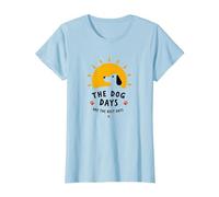 The Dog Days are The Best Days Sunny Pet Lover T-Shirt, Women, Baby Blue, M