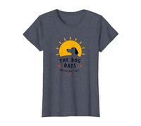 The Dog Days are The Best Days Sunny Pet Lover T-Shirt, Women, Heather Blue, L