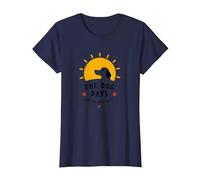 The Dog Days are The Best Days Sunny Pet Lover T-Shirt, Women, Navy, XXL