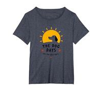The Dog Days are The Best Days Sunny Pet Lover T-Shirt, Women's Plus, Heather Blue, 5X