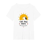 The Dog Days are The Best Days Sunny Pet Lover T-Shirt, Women's Plus, White, 1X