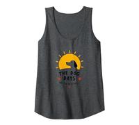 The Dog Days are The Best Days Sunny Pet Lover Tank Top, Women, Dark Heather Grey, L