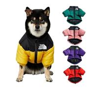 The Dog Fans Winter Down Jacket for Small and Medium Dogs, Warm, Thick Vest, Coat for French Bulldog Puppies (Yellow, L)
