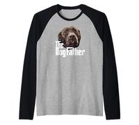 The Dog Father Chocolate Lab Dad Brown Labrador Dad Raglan Baseball Tee