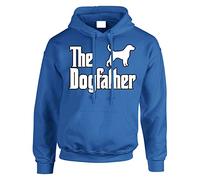 The Dog Father Mens Hoody Pullover Party Christmas Jumper Novelty Dad Funny Gift Hoodie Top Printed Design Royal Blue - X-Large