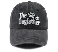 The Dog Father Paw Hat for Men, Classic Cotton Dog Dad Embroidered Baseball Cap