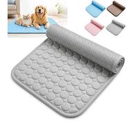 The Dog Hub Arctic Cooling Dog Mat, Instant Cool Pad for Dogs in Hot Summer,Chew-resistant Portable Cooling Pad for Crate (Gray,XXL-150X100CM)