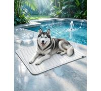 The Dog Hub Arctic Cooling Dog Mat, Washable Pet Cooling Mat，Gray：S
