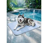 The Dog Hub Arctic Cooling Dog Mat, Washable Pet Cooling Mat，Light Blue：S
