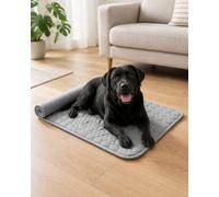 The Dog Hub Cooling Mat, Triple Layered, Gel-Free Natural Cooling Fibers, Non-Slip, Machine Washable (Gray, L)