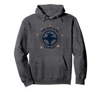 The Dog Is My Co-Pilot Paw Print Travel Companion Pullover Hoodie, Adult Unisex, Dark Heather Grey, XL