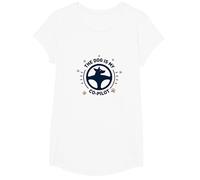 The Dog is My Co-Pilot Paw Print Travel Companion T-Shirt, Girls, White, Small