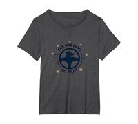 The Dog is My Co-Pilot Paw Print Travel Companion T-Shirt, Women's Plus, Dark Heather Grey, 5X