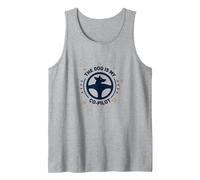 The Dog is My Co-Pilot Paw Print Travel Companion Tank Top, Men, Heather Grey, M