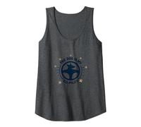 The Dog is My Co-Pilot Paw Print Travel Companion Tank Top, Women, Dark Heather Grey, M