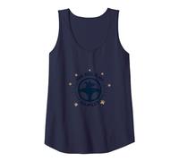 The Dog is My Co-Pilot Paw Print Travel Companion Tank Top, Women, Navy, S