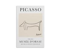 The Dog Line Drawing by Pablo Picasso Poster Picture Print Canvas Poster Wall Paint Art Posters Decor Modern Home Artworks 12x18inch(30x45cm)
