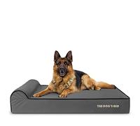 The Dog’s Bed Orthopaedic Dog Bed XL Grey with Black Trim 117x71x15cm, Waterproof Memory Foam Dog Bed