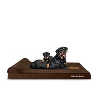 The Dog’s Bed Orthopaedic Dog Bed XXL Brown Plush 10cm, Waterproof Memory Foam Dog Bed