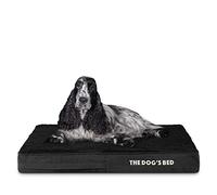 The Dog’s Bed Orthopaedic Memory Foam Dog Bed with Enhanced Support, Medium Black Plush, Waterproof, Supportive Dog Bed with Replaceable Covers