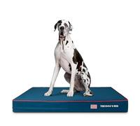 The Dog’s Bed Orthopaedic Memory Foam Dog Bed with Enhanced Support, XXL Blue with Red Trim & USA Flag, Waterproof, Supportive Dog Bed with Replaceable Covers, Veterinary Approved