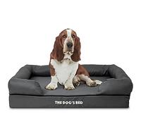 The Dog’s Bed, Orthopaedic Memory Foam Waterproof Dog Bed, Grey with Black Trim, Eases Pet Arthritis & Hip Dysplasia Pain, Therapeutic & Supportive, Washable Oxford Fabric Cover, Veterinary Approved