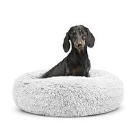 The Dog’s Bed Sound Sleep Donut Dog Bed, Small Ice White Plush Calming Nest Bed