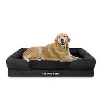 The Dog’s Bed, XXL Black Plush Orthopaedic Memory Foam Waterproof Dog Bed, Eases Pet Arthritis & Hip Dysplasia Pain, Therapeutic, Veterinary Approved