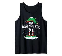 The Dog Walker Elf Christmas Family Matching Xmas Group Tank Top
