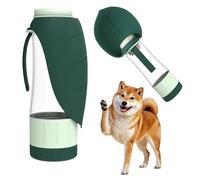 The dog water bottle and food container are combined into one, with stretchable silicone leaves as feeding bowls, leak proof double compartments, portable for hiking, camping, and daily walks