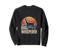 The Dog Whisperer Retro Dog Trainer Sunset Sweatshirt