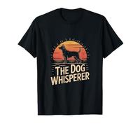 The Dog Whisperer Retro Dog Trainer Sunset T-Shirt