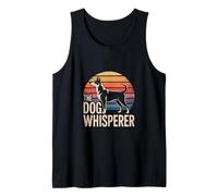 The Dog Whisperer Retro Dog Trainer Sunset Tank Top