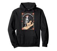 The Dog Whispering Dead Skeleton With Golden Retriever Pullover Hoodie