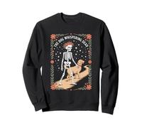 The Dog Whispering Dead Skeleton With Golden Retriever Sweatshirt