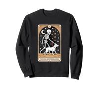 The Dog Whispering Dead Tarot Skeleton Night Walk Sweatshirt