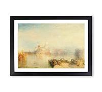 The Dogana and Santa Maria Della Salute by Joseph Mallord William Turner Framed Print | A2 Black Framed Wall Art | Ready to Hang | Modern Nature Picture | Living Room Bedroom Lounge Office